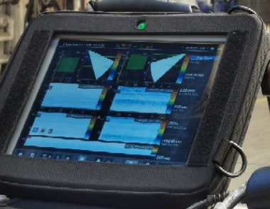 Krautkrämer Mentor UT Phased Array  ultrazvukový defektoskop, NDT kontrola zvarov